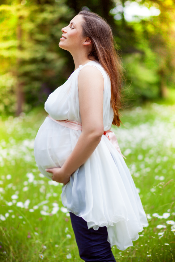 Schwangere, natürliche Geburt